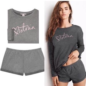 Victoria’s Secret Fleece Pullover and Short Set